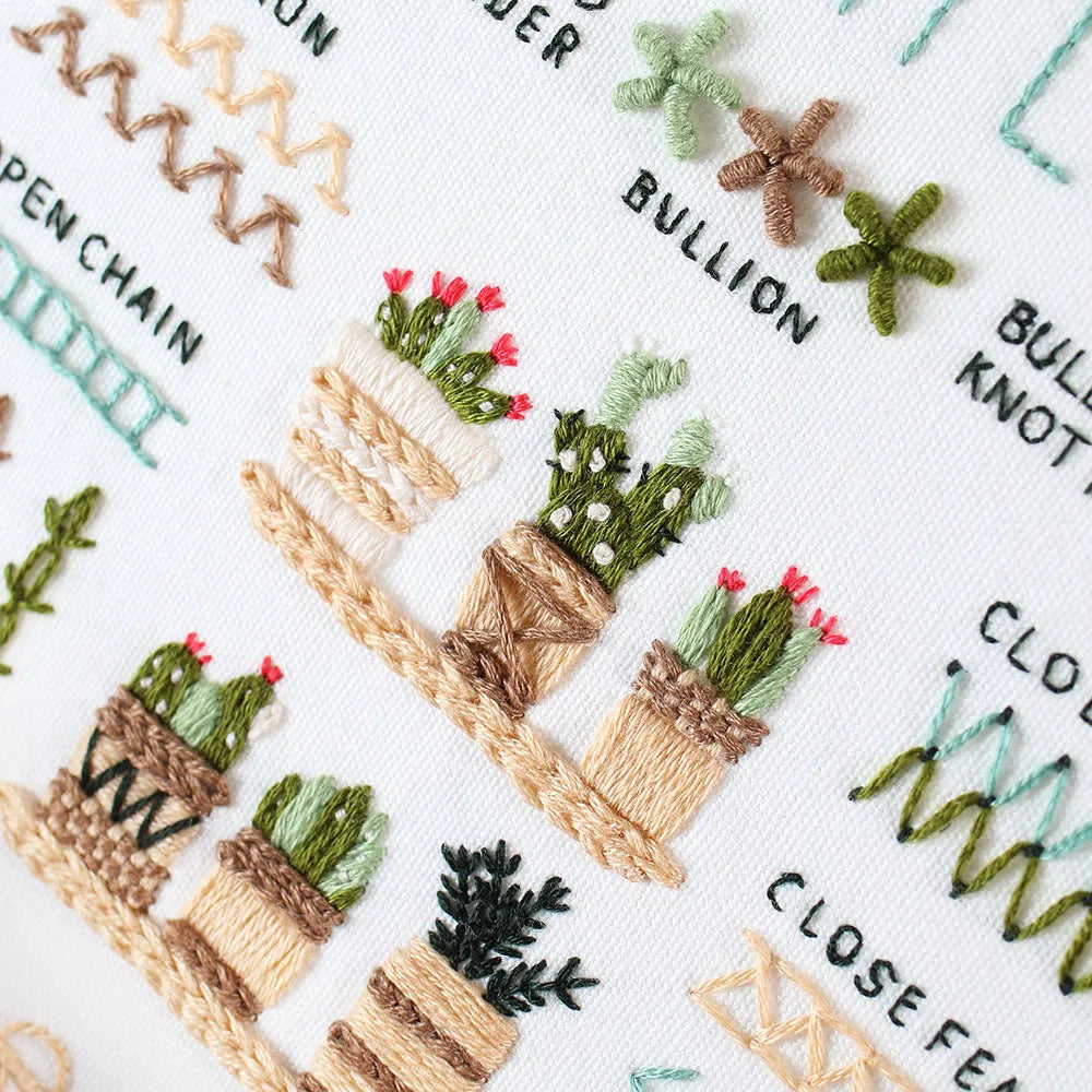 Beginner Embroidery Kit – 3 Sets with Stamped Patterns &amp; Tools