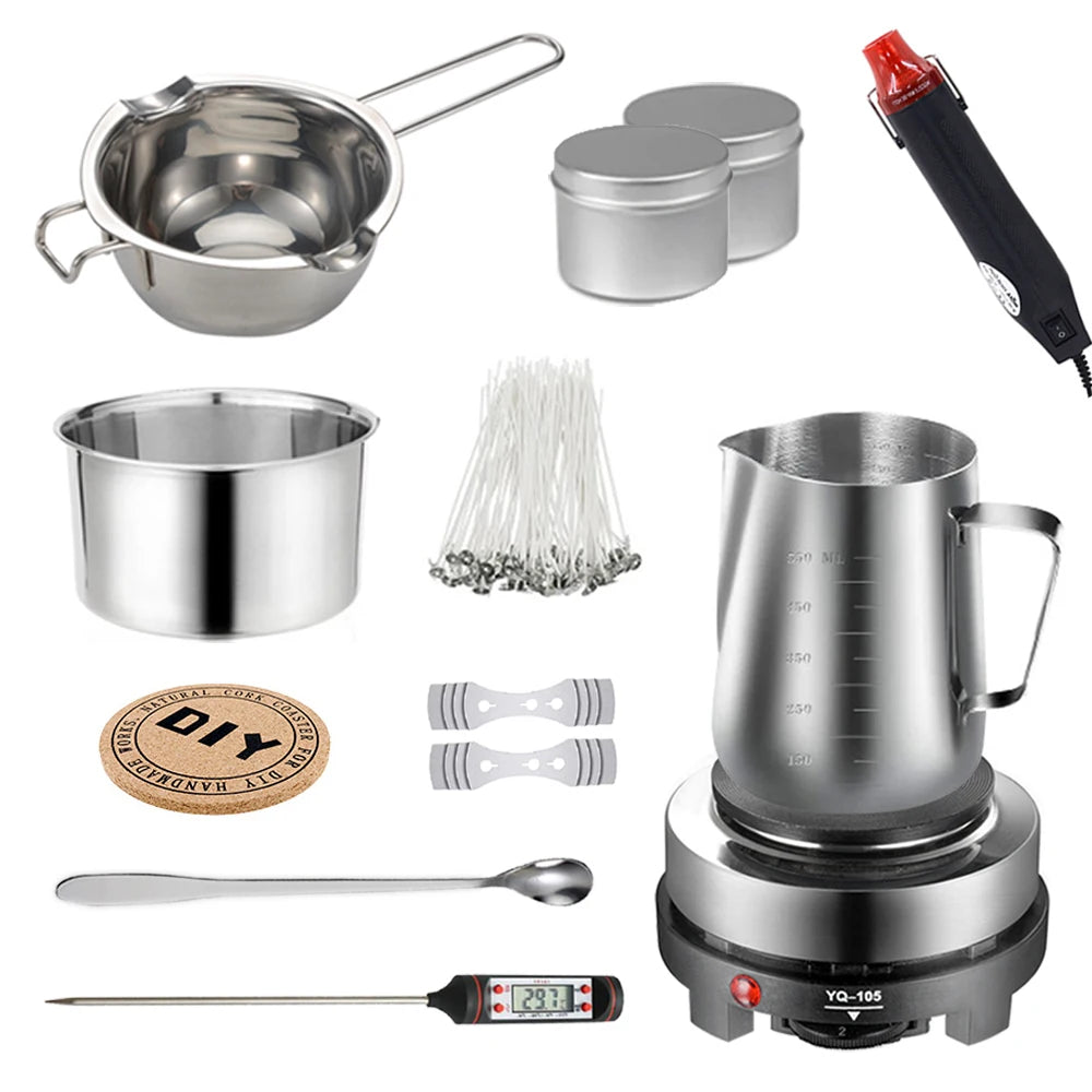 DIY Candle Making Kit with Pouring Pot & Hot Plate