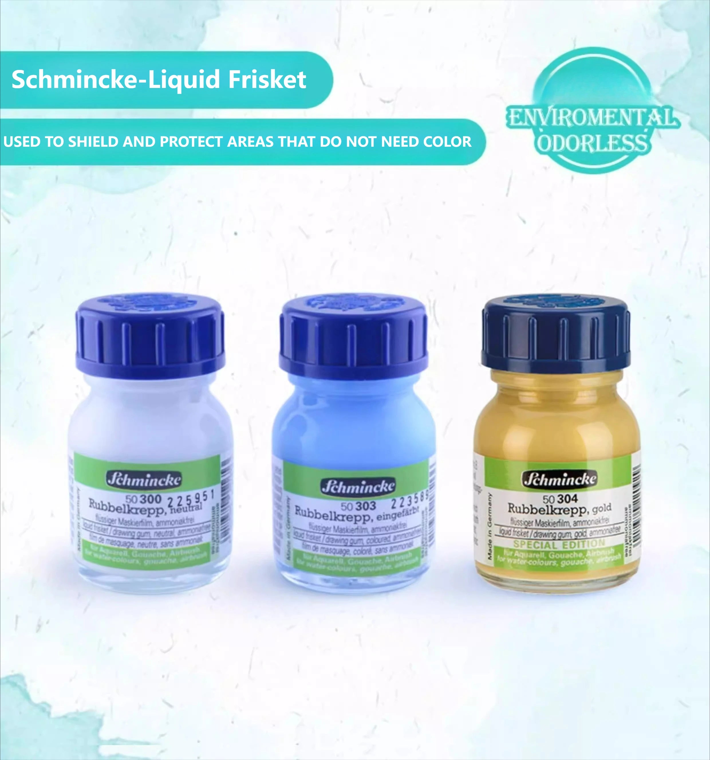 Schmincke Liquid Frisket Neutral 20ml – Colourless Masking Fluid for Watercolor &amp; Art Painting
