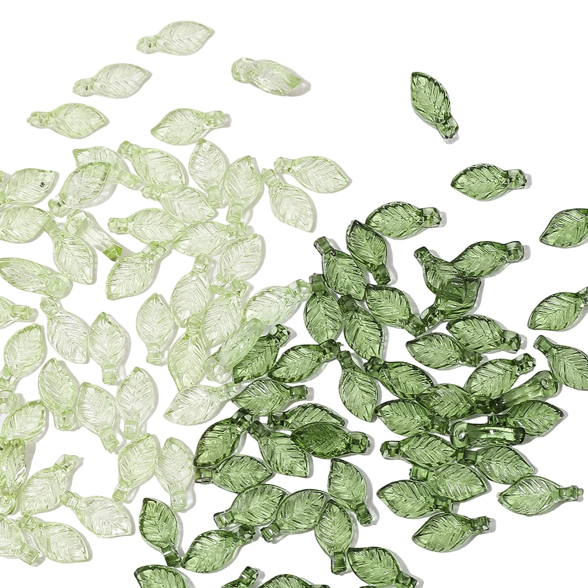 10/50pcs Acrylic Mini Leaf Beads