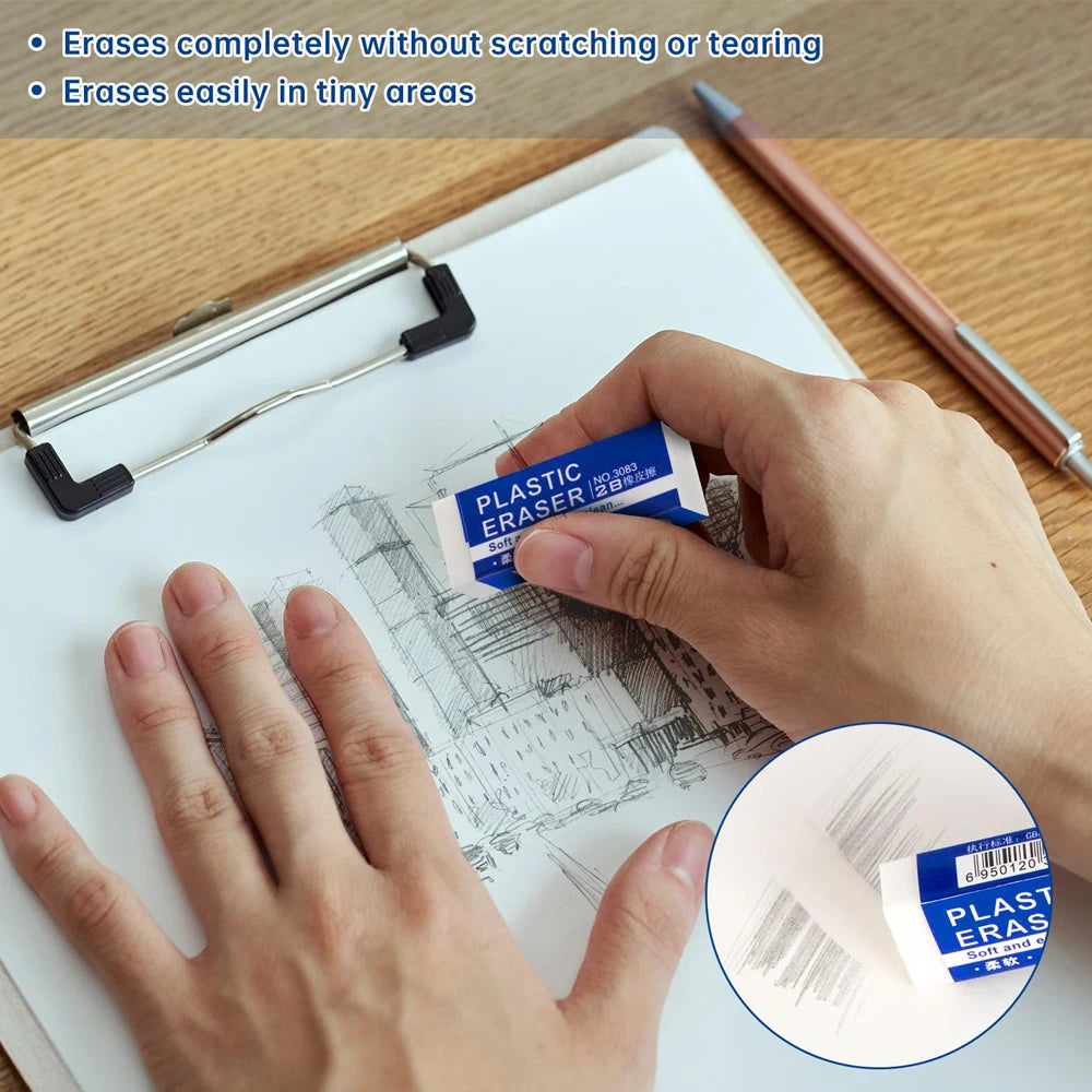 2B Soft Erasers – 1–90pcs Bulk PVC Erasers for School &amp; Art