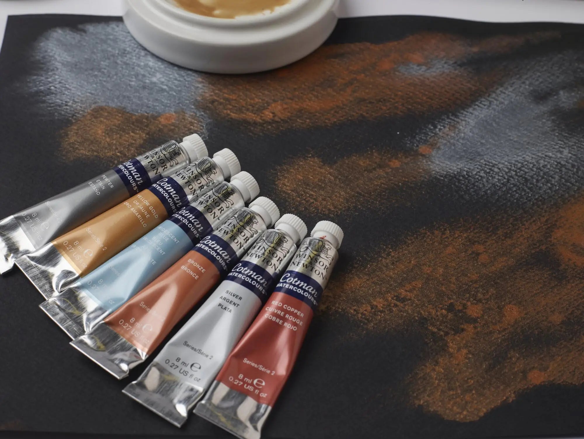 Winsor &amp; Newton Cotman Metallic Watercolor Set (6 × 8ml)