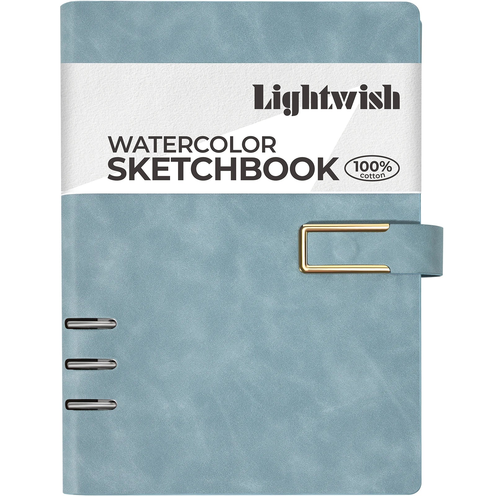 LIGHTWISH 100% Cotton Watercolor Sketchbook – 5.5x8.2", 600gsm, 12 Sheets