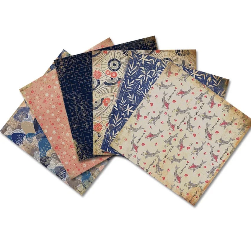 24 Sheets Vintage Japanese Style Craft Paper Pads