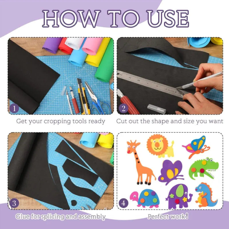 5-10pcs EVA Foam Sheets Craft Paper Set
