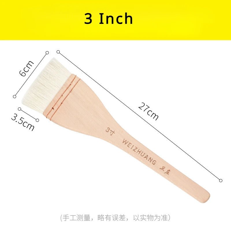Flat Paddle Paint Brush with Long Handle (1–4 Inch)