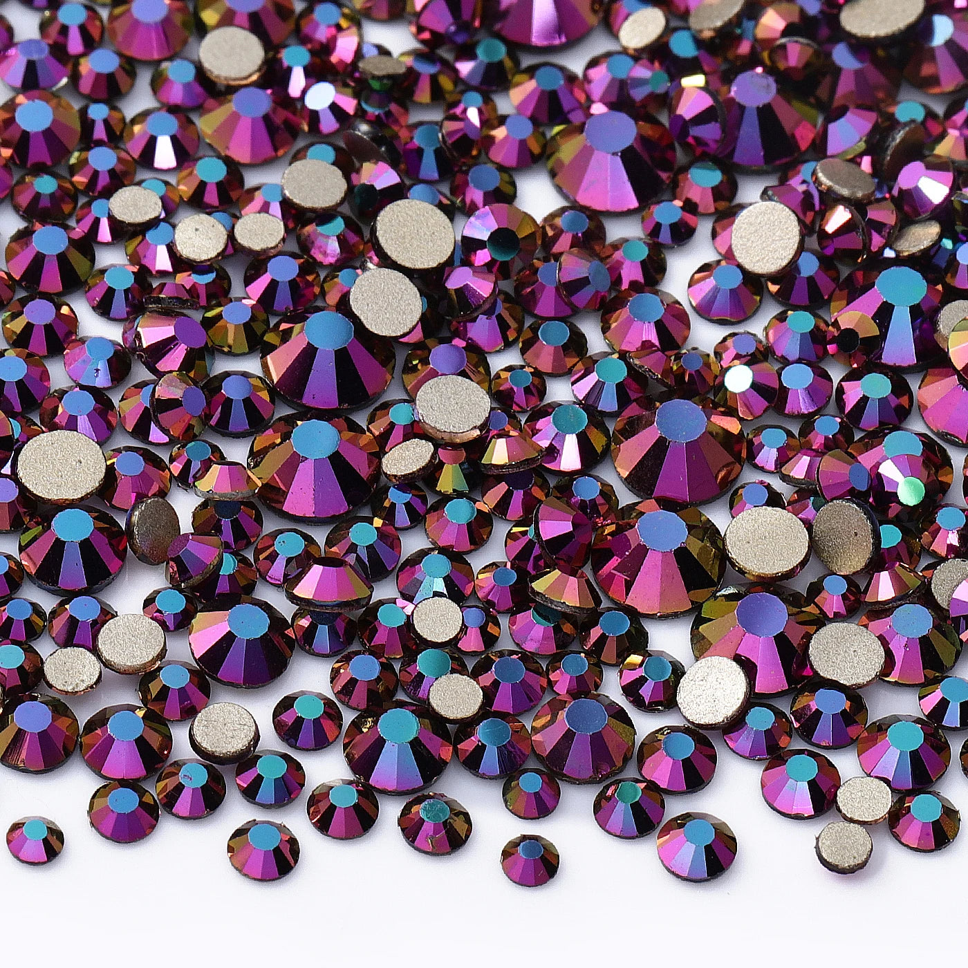 1440-Piece Champagne Flat Back Rhinestone Set