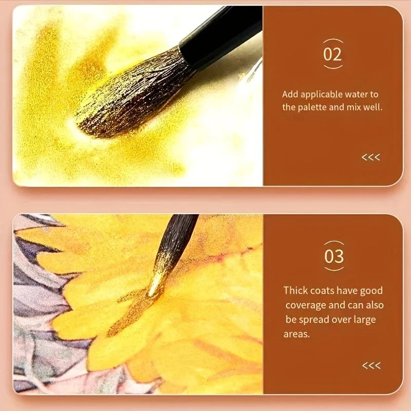 SeamiArt Pearlescent Watercolor Set – 20/24/60 Colors