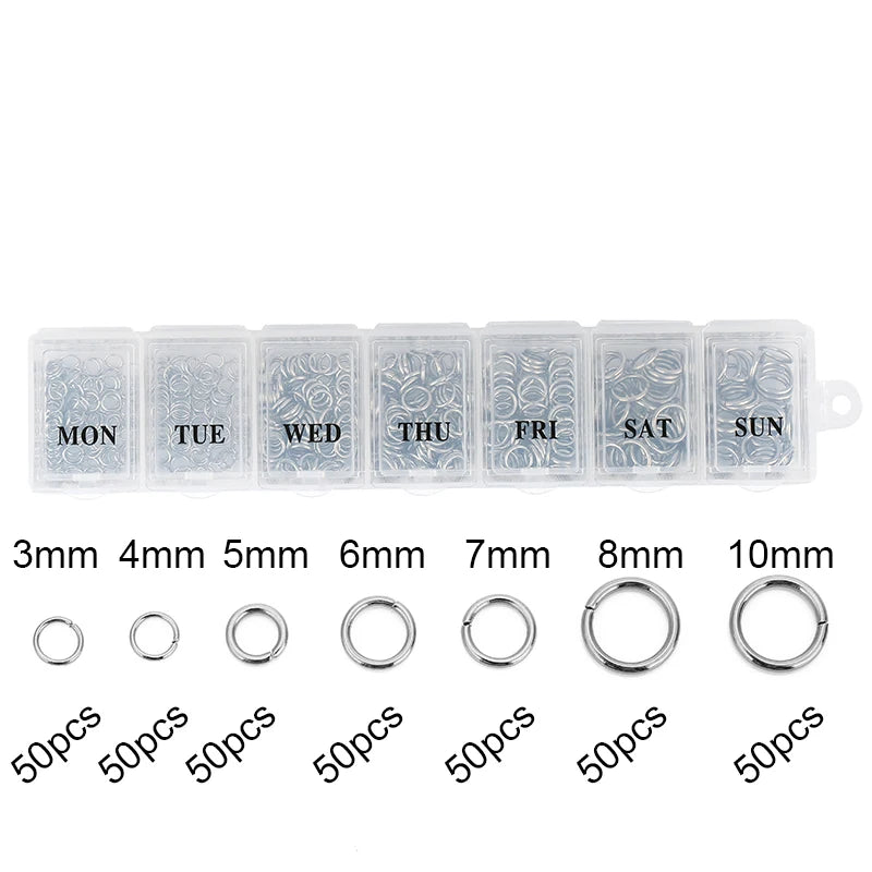 Jewelry Making Findings Kit – Jump Rings, Clasps &amp; Hooks Set in Organizer Box