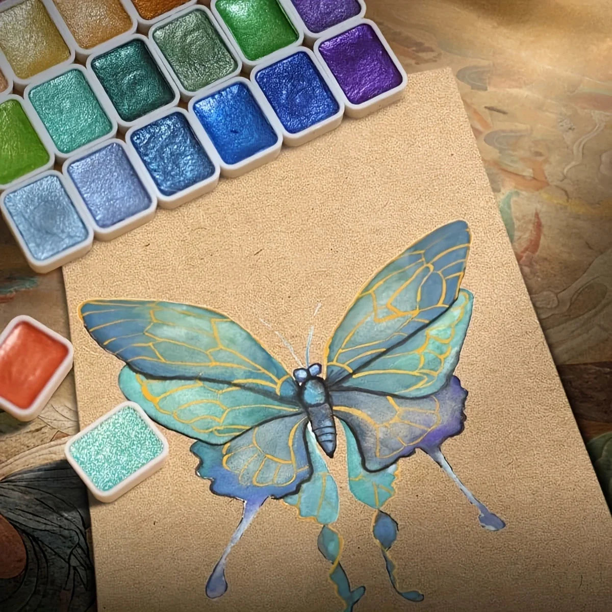 SeamiArt Pearlescent Watercolor Set – 20/24/60 Colors