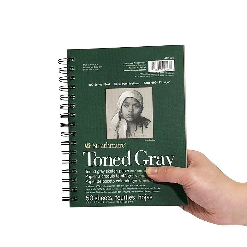 Strathmore 400 Toned Sketchbook – Warm Brown &amp; Cold Gray, 300gsm