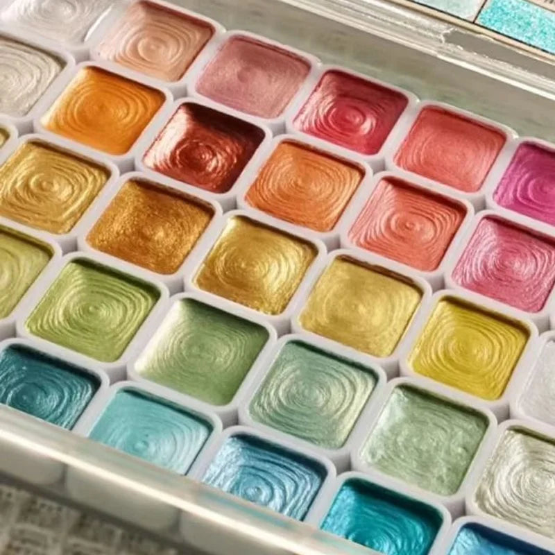 SeamiArt Pearlescent Watercolor Set – 20/24/60 Colors