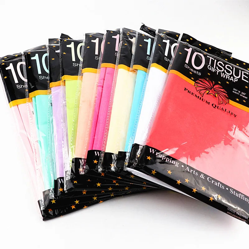 10 Sheets Tissue Paper Flower Gift Wrap 50x66cm
