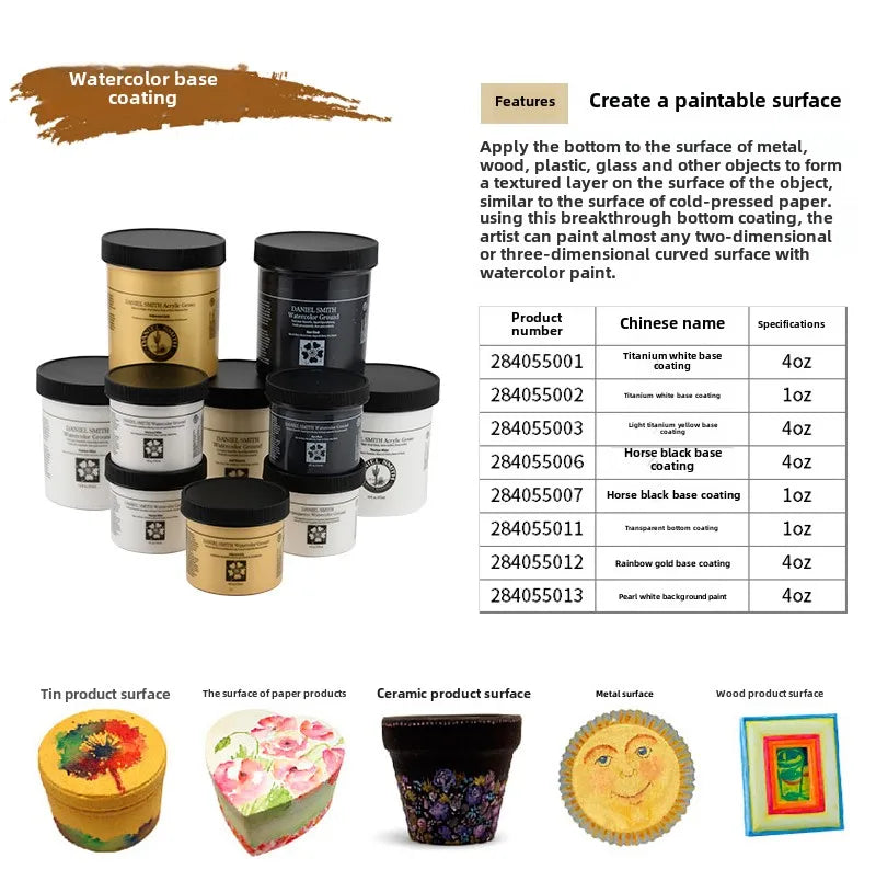 Daniel Smith Watercolour Ground 118ml (White/Black/Gold)