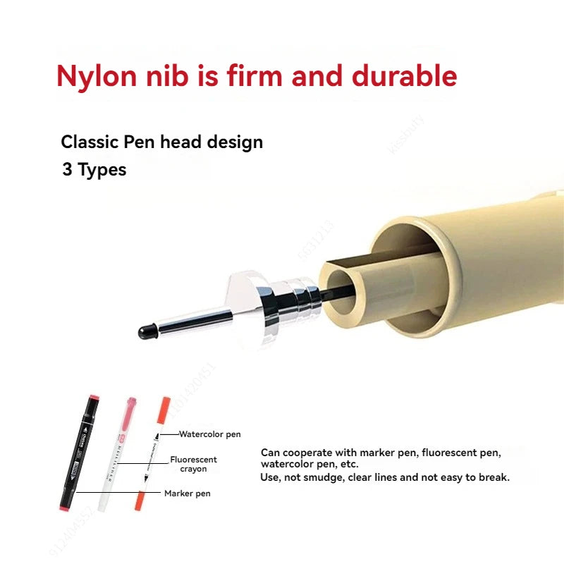 Black Micro Pens – 3 Sizes, Waterproof Archival Ink