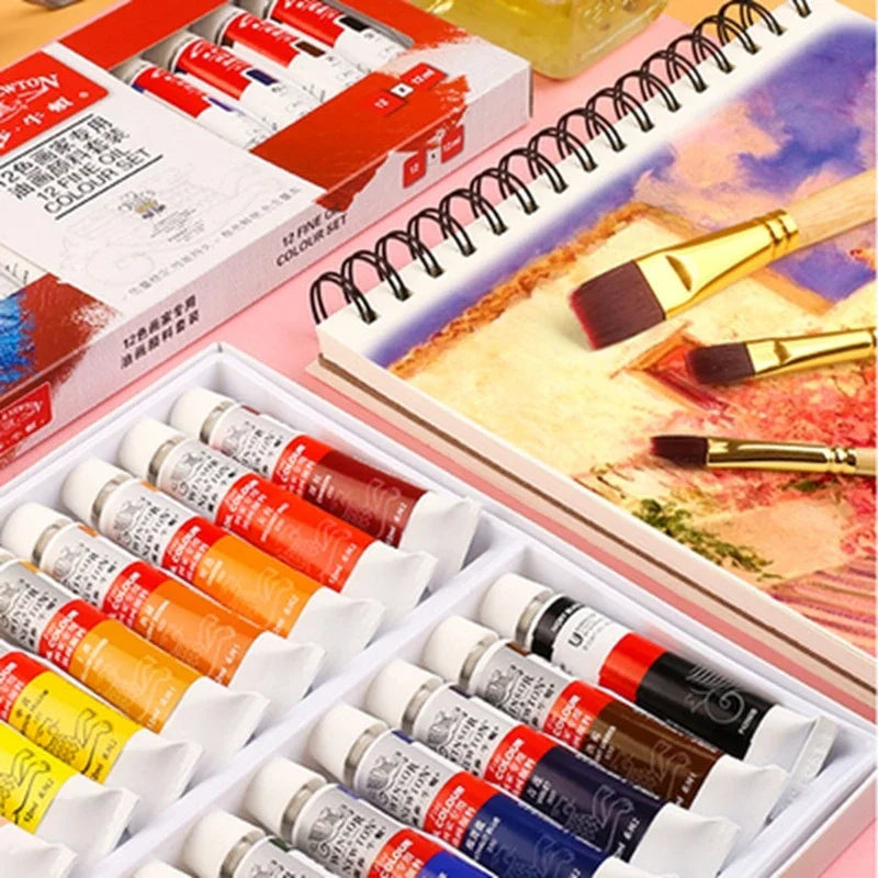 Winsor &amp; Newton Oil Paint Set – 12/18/24 Colors, 12ml Tubes