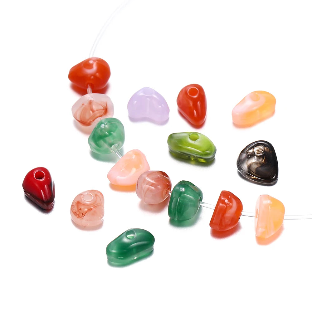 50/100pcs 5-8mm Irregular Acrylic Stone Beads