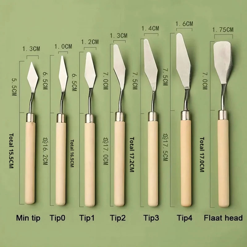 7-Piece Stainless Steel Painting Knife Set
