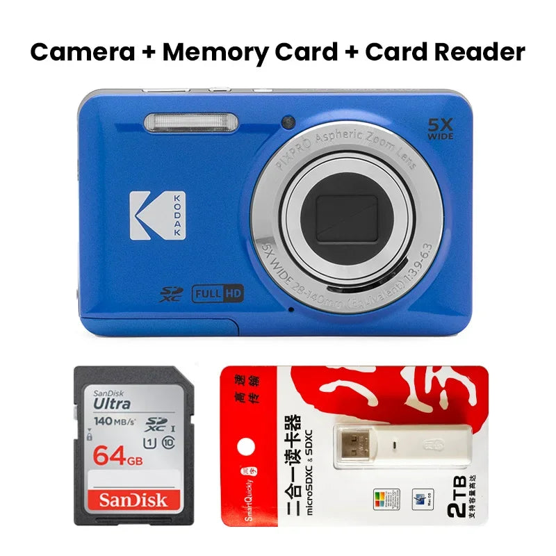 KODAK PIXPRO FZ55-RD 16MP Compact Digital Camera – 5X Zoom, 1080P HD Video
