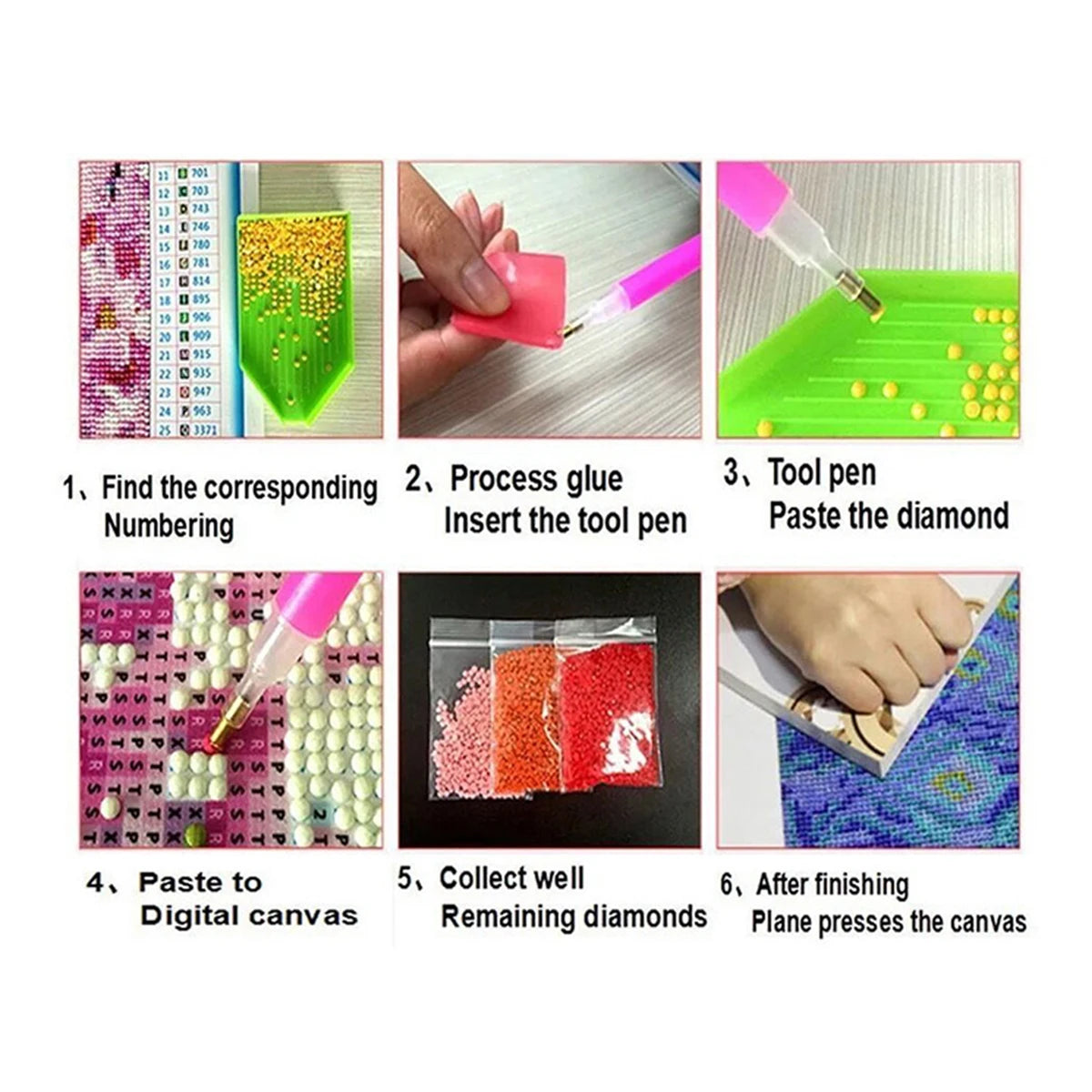 DIY Diamond Painting Kit Full Round (20×20 cm)
