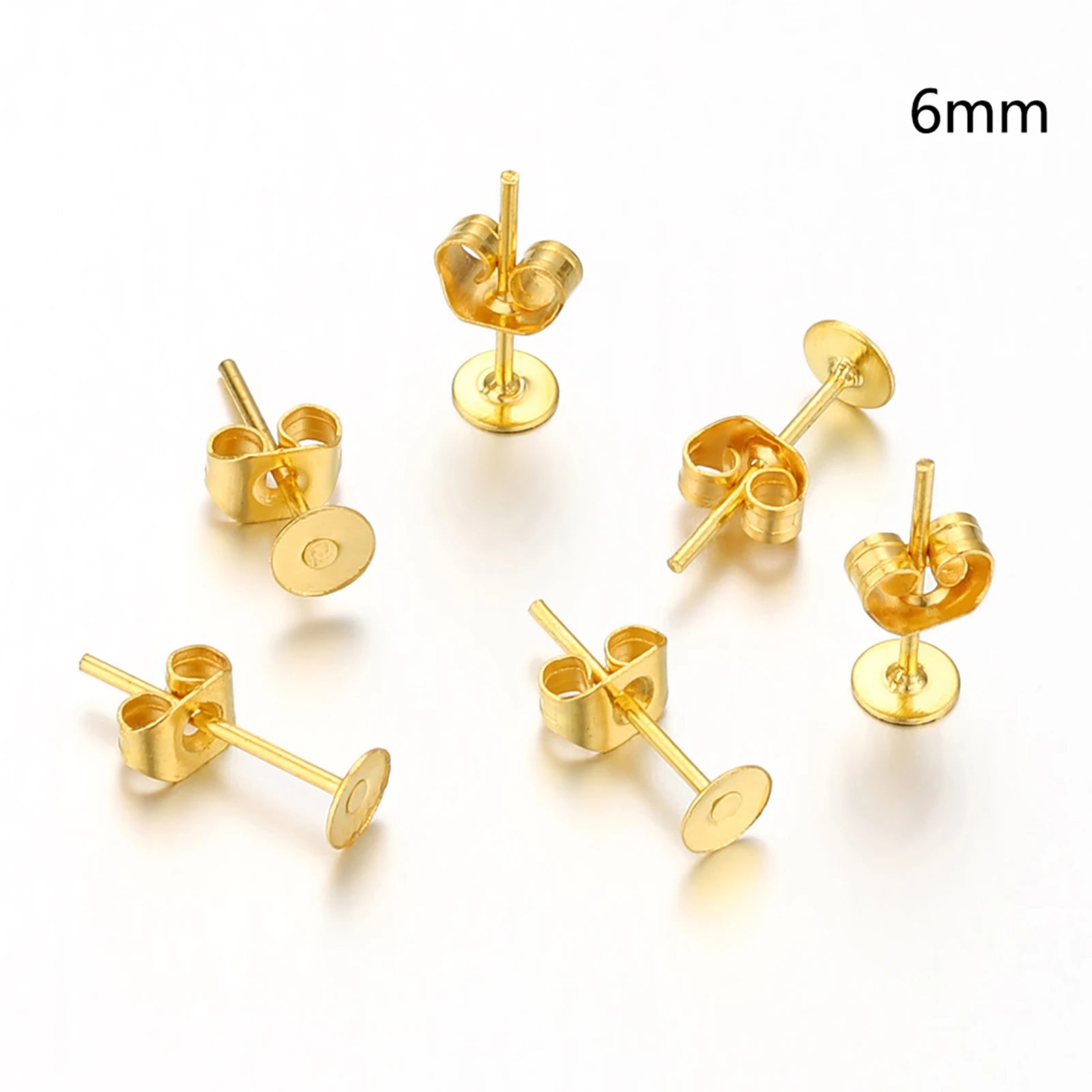 Blank Post Earring Studs Base Pins with Ear Backs