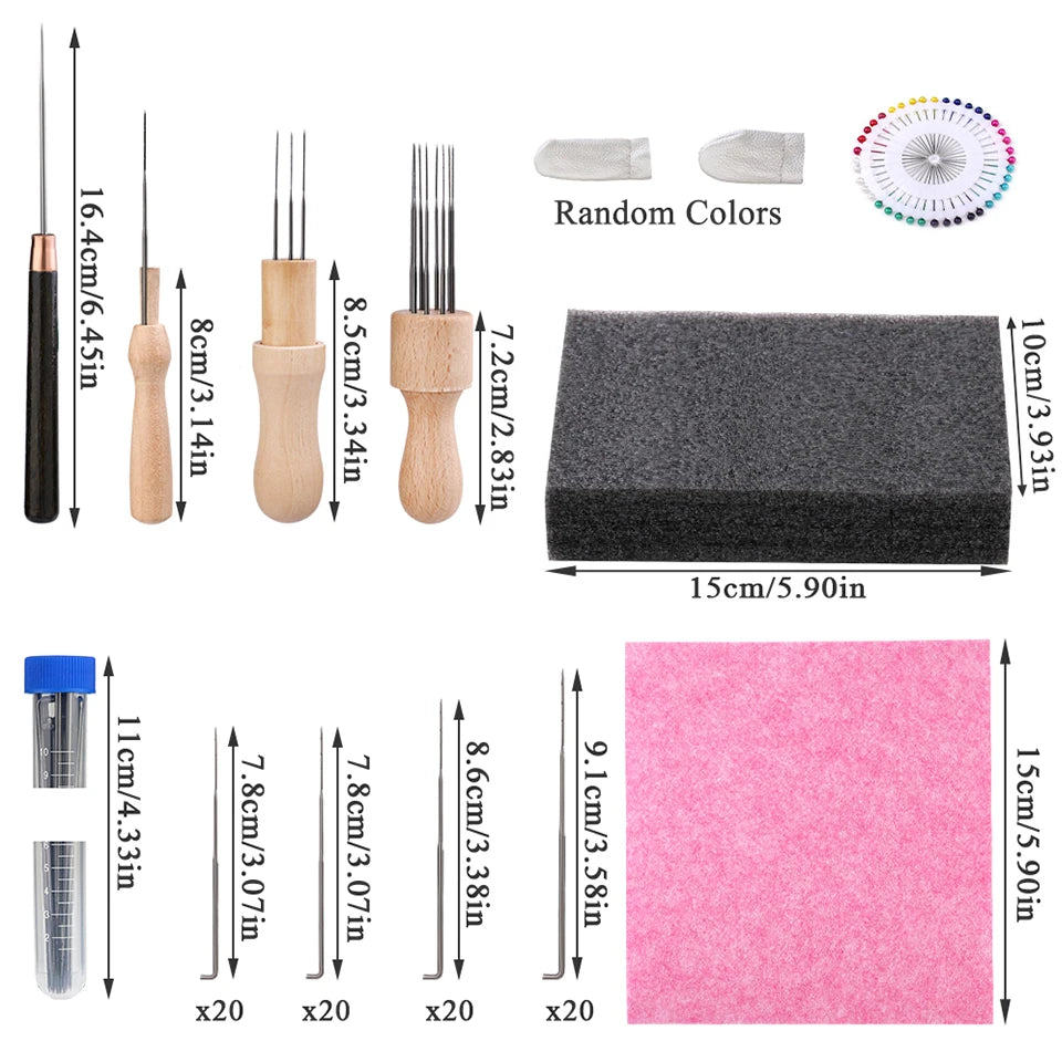 MIUSIE Needle Felting Tool Kit with Wood Handle