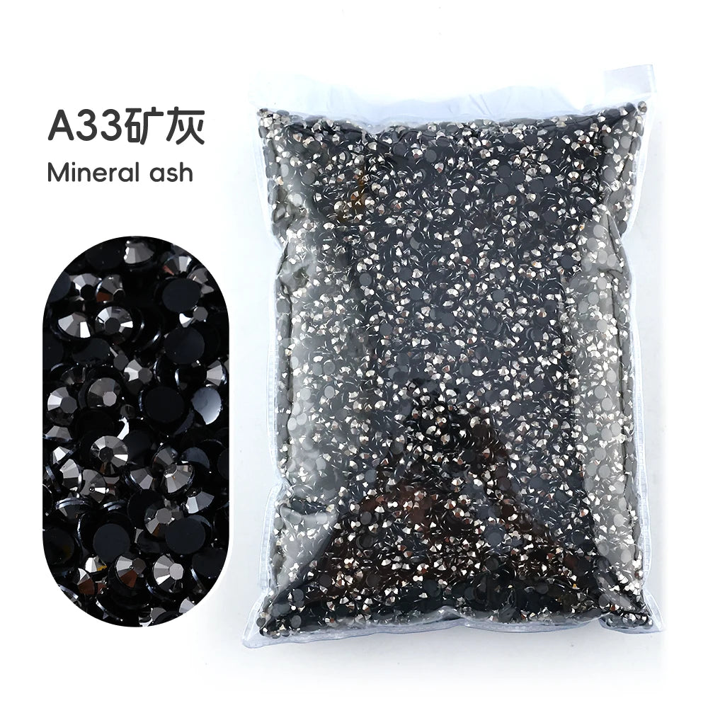 2MM 3MM 4MM 5MM 6MM Jelly AB Resin Cold fixation  Rhinestones Flat Back Suitable for making diamond water bottles