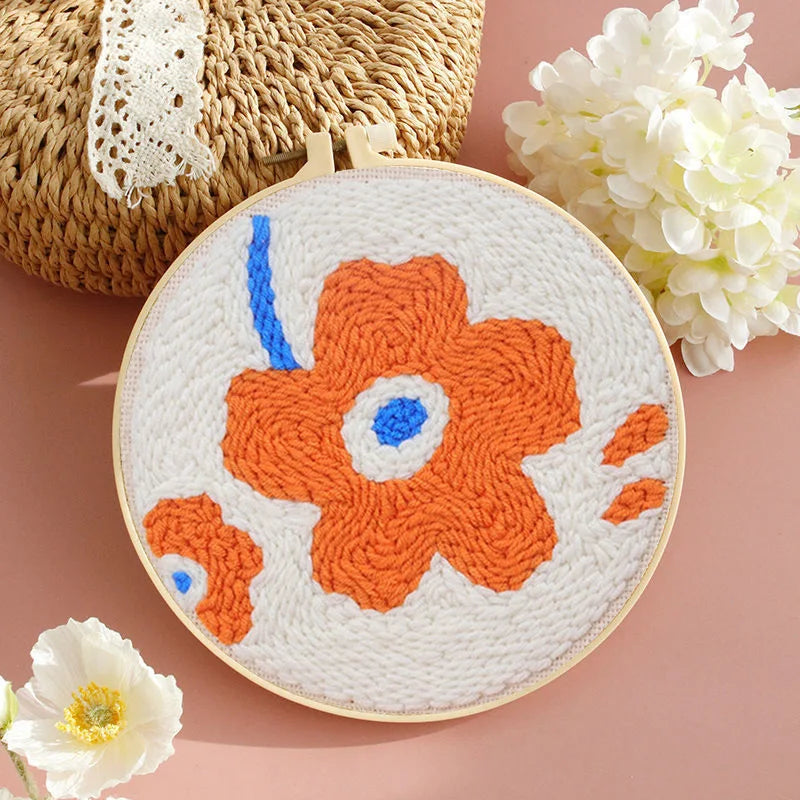 Craft Punch Needle Starter Kit – Sunflower Pattern Rug Set