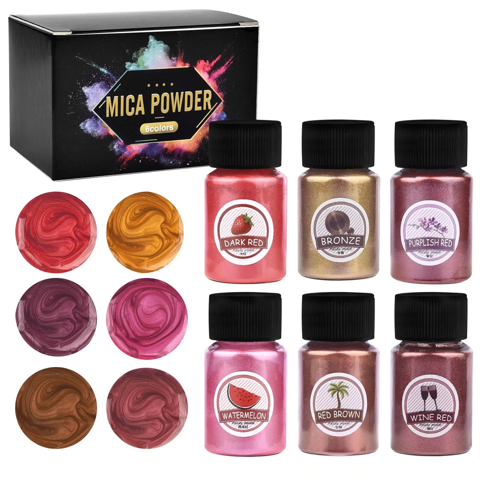 6-Color Pearl Powder Pigment Set for Resin
