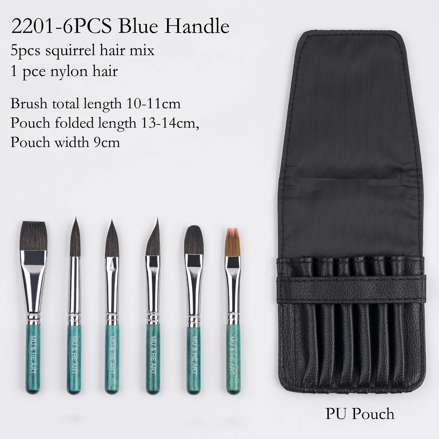 Mini Watercolor Artist Brush Set with PU Pouch