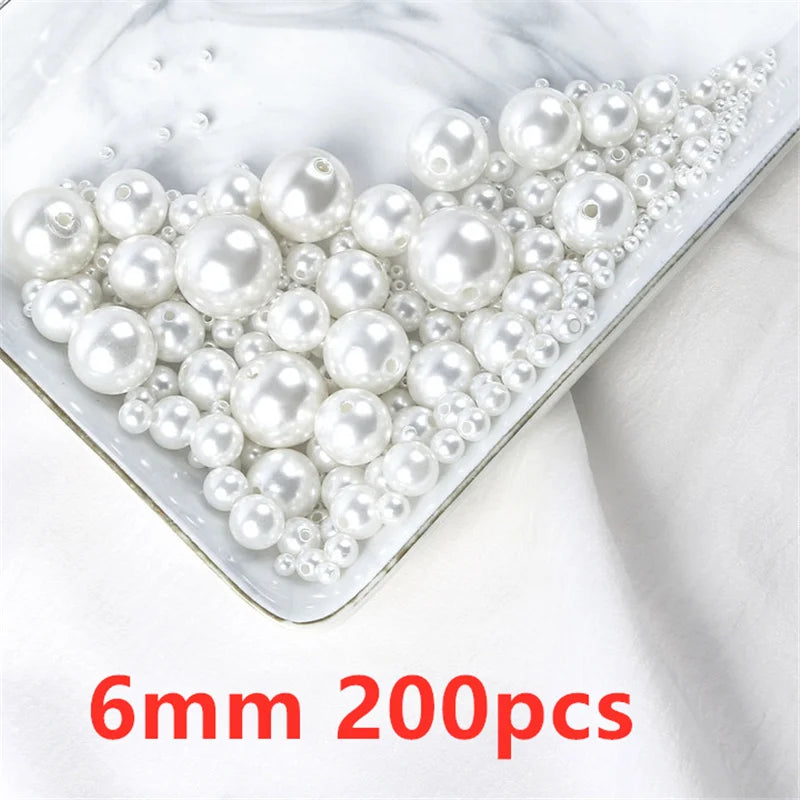 500pcs Imitation Pearl Beads – 3/4/6/8/10mm