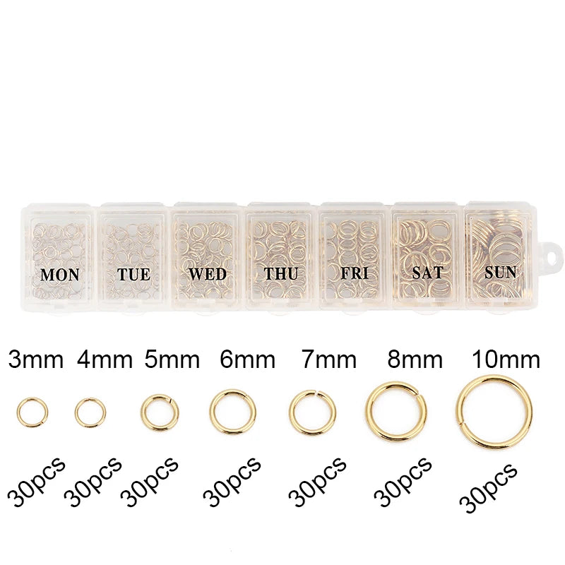 Jewelry Making Findings Kit – Jump Rings, Clasps &amp; Hooks Set in Organizer Box