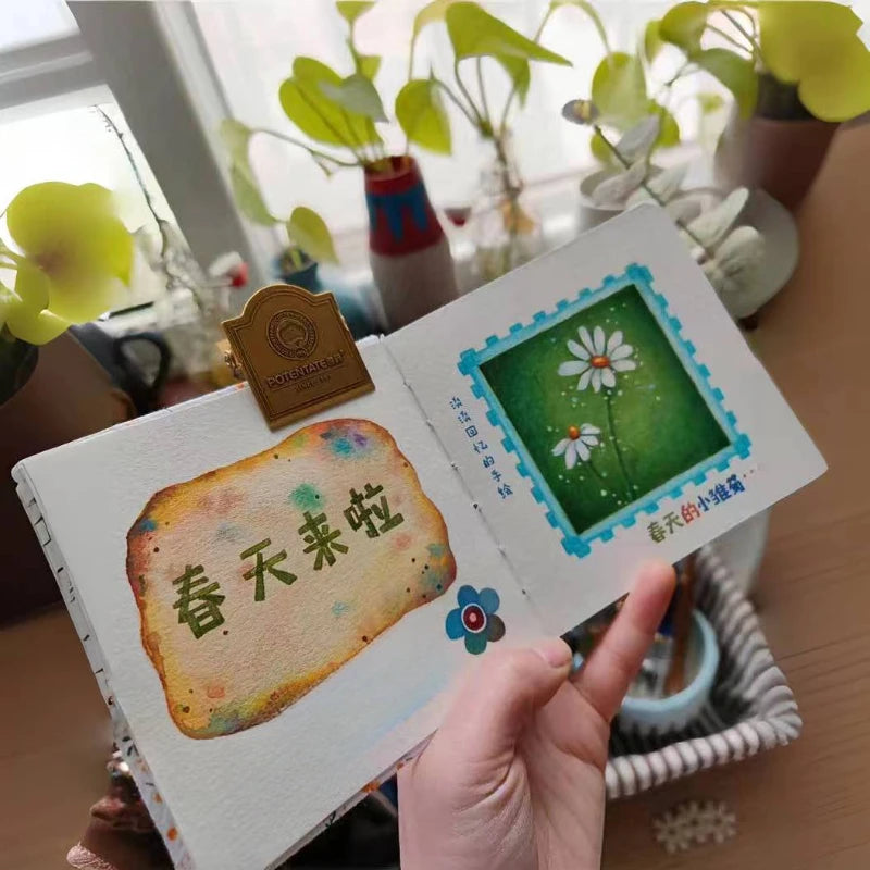 POTENTATE Square Watercolor Book – 12x12cm, 300gsm, 24 Sheets