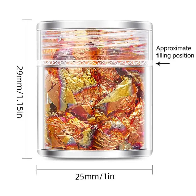 4-Bottle Gold Leaf Flakes &amp; Glitter Set