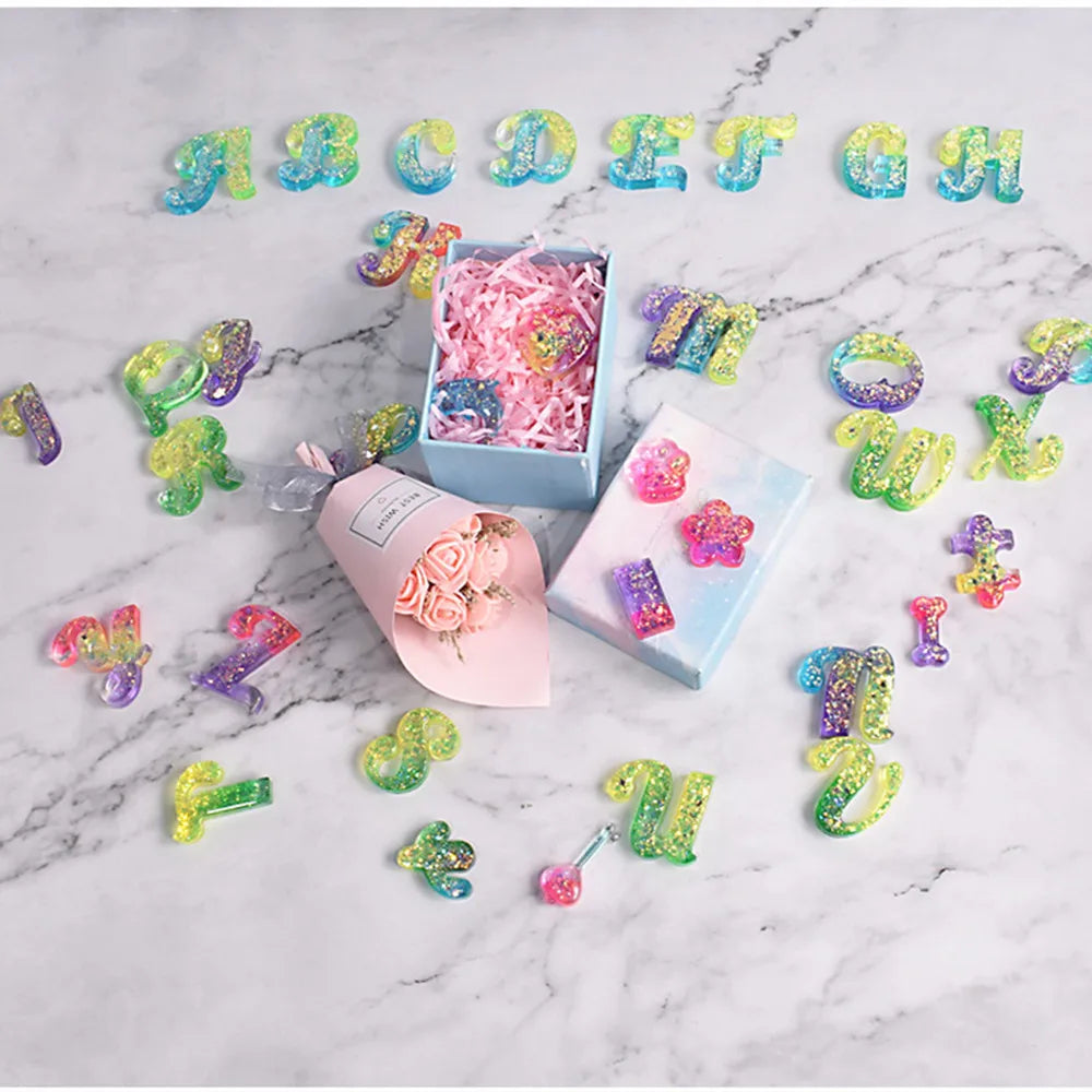 Alphabet & Number Epoxy Resin Mold – DIY Jewelry, Keychains & Crafts