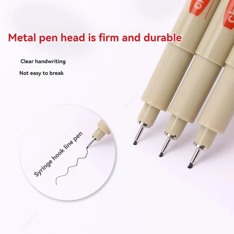 Black Micro Pens – 3 Sizes, Waterproof Archival Ink