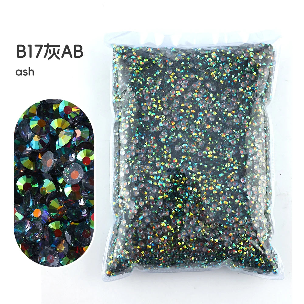 2MM 3MM 4MM 5MM 6MM Jelly AB Resin Cold fixation  Rhinestones Flat Back Suitable for making diamond water bottles