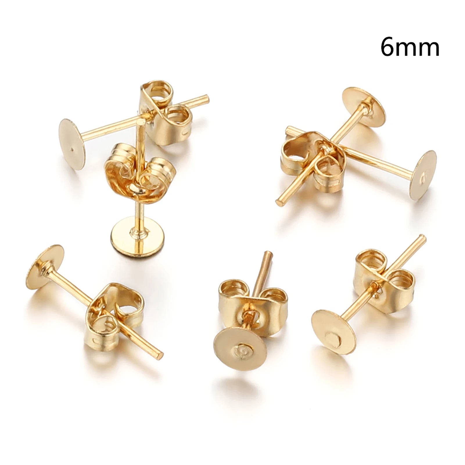 Blank Post Earring Studs Base Pins with Ear Backs