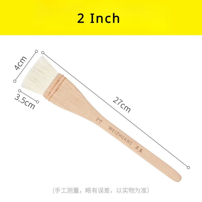 Flat Paddle Paint Brush with Long Handle (1–4 Inch)