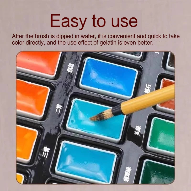 Chinese Painting Solid Pigment Set (12/24 Colors)