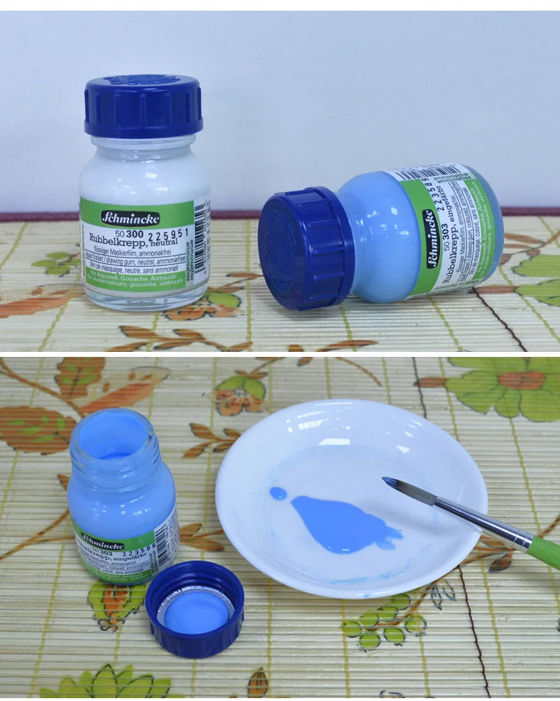 Schmincke Liquid Frisket Neutral 20ml – Colourless Masking Fluid for Watercolor &amp; Art Painting
