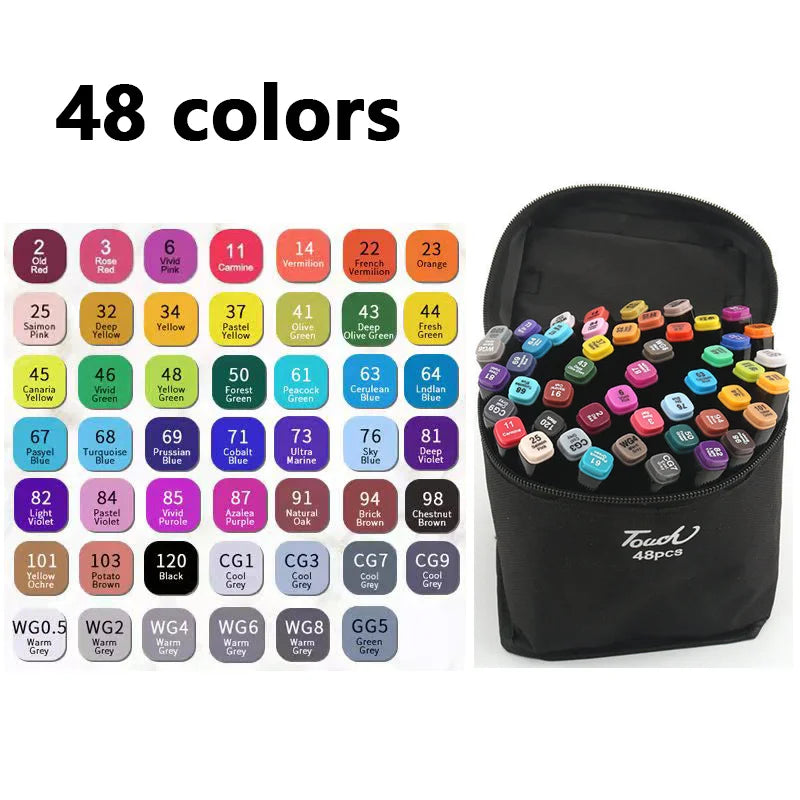 24–168 Color Brush Marker Pen Set – Manga &amp; Art Supplies