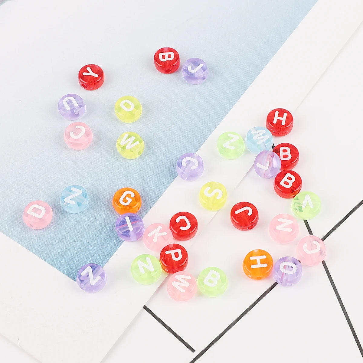 7mm Alphabet Acrylic Beads – 100pcs Kit
