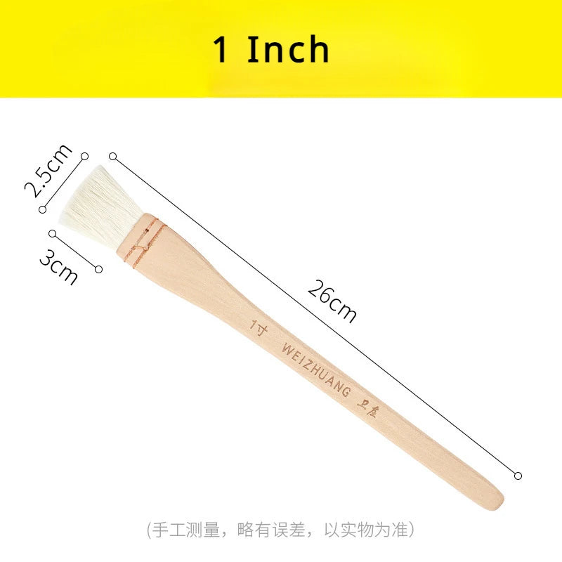 Flat Paddle Paint Brush with Long Handle (1–4 Inch)
