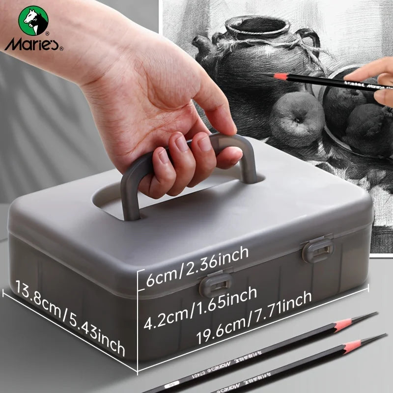 Marie’s Double-Layer Graphite &amp; Charcoal Pencil Set (23/27 Pcs)