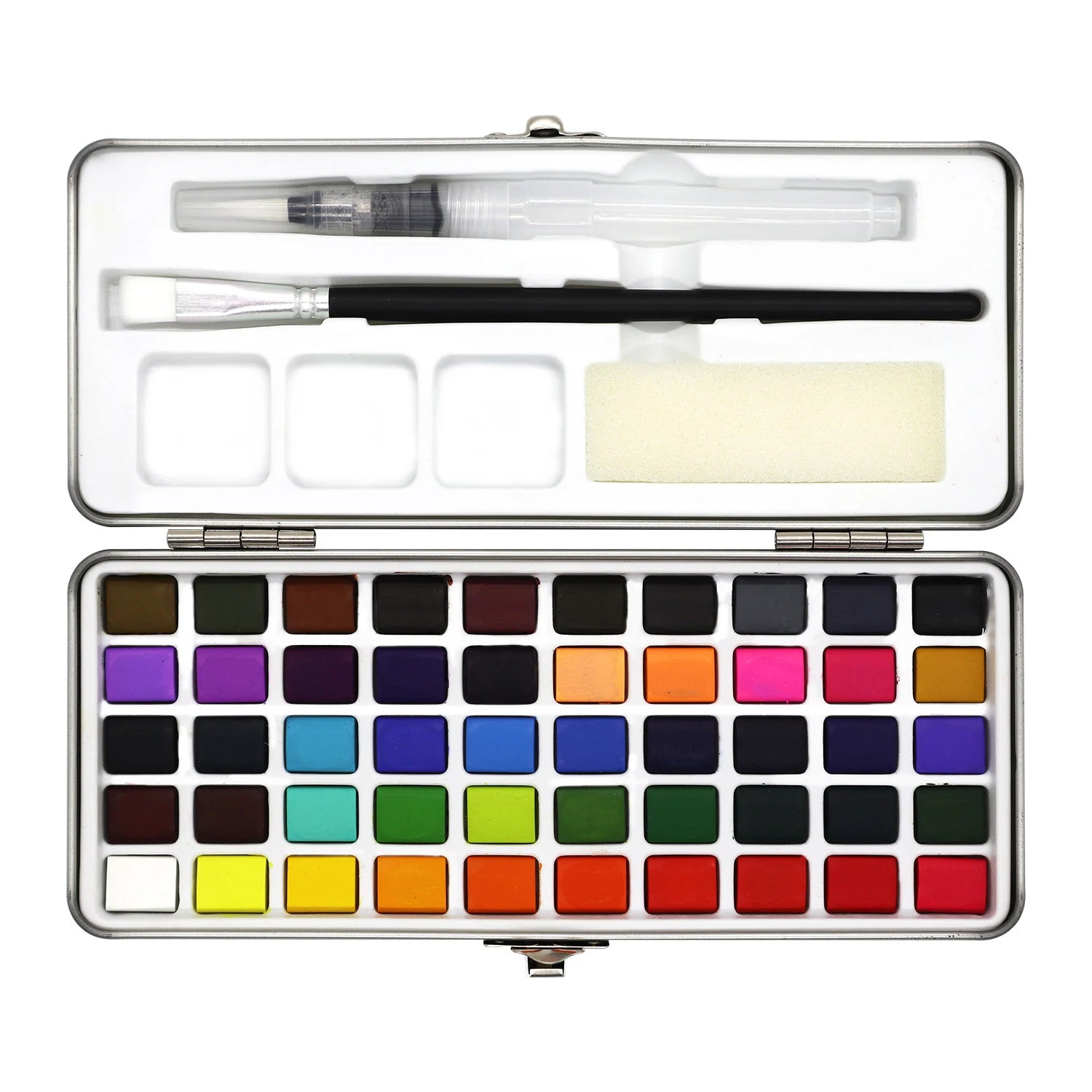 50/90-Color Solid Watercolor Set – with Glitter &amp; Metal Box