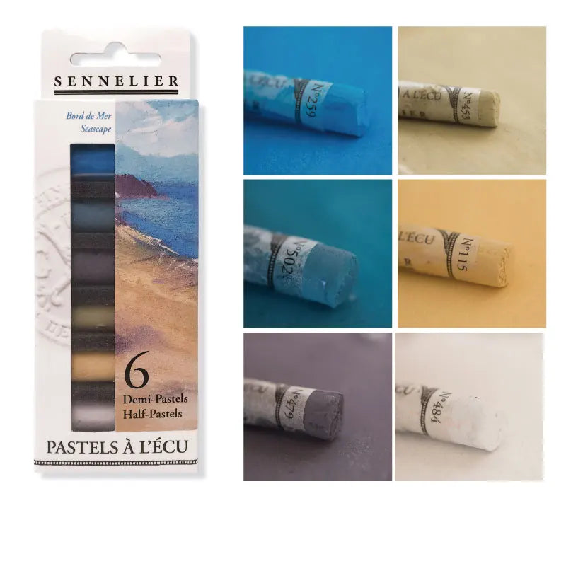 SENNELIER Soft Pastels – 6-Color Set for Sketching &amp; Art