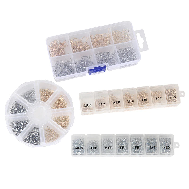 Jewelry Making Findings Kit – Jump Rings, Clasps &amp; Hooks Set in Organizer Box