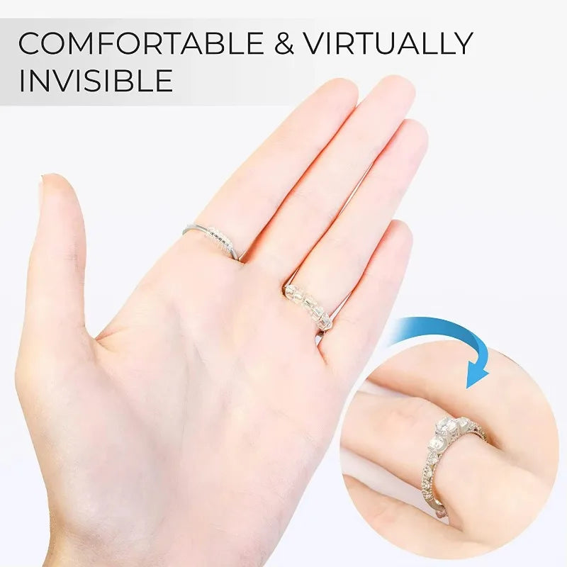 4pcs Ring Size Reducer Set – Invisible Spiral Resizing Jewelry Guard