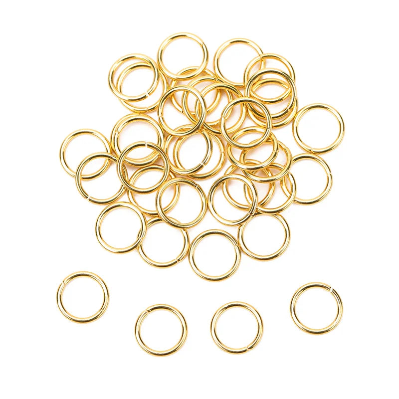 100pcs Stainless Steel Open Jump Rings – 3–10mm for DIY Jewelry Making